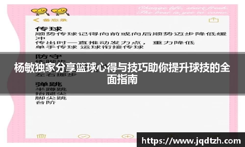 杨敏独家分享篮球心得与技巧助你提升球技的全面指南